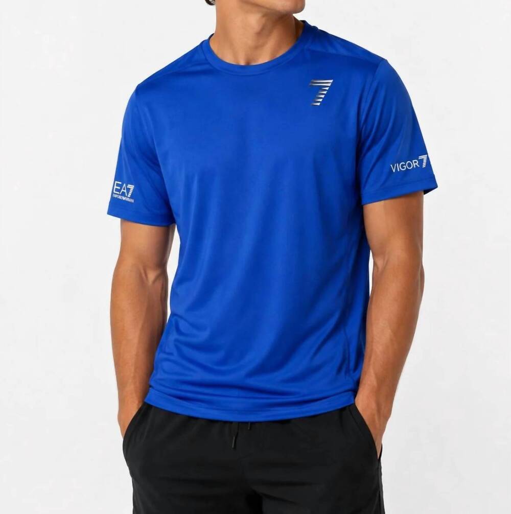 NEW EMPORIO ARMANI athletic ea7 t-shirt in blue